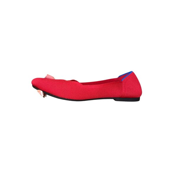 Red Mesh Rothy like Slip-On Flats 9.5 Casual Comfort Ballet Shoes Cushioned Prep - Picture 8 of 10